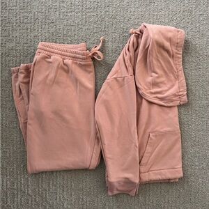 Madewell MWL Pink Hoodie and Jogger Set